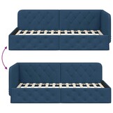 VidaXL Hoekbedframe Blauw - 30% Korting