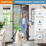 Magnetisch Horngordijn Deur Zwart 90x200cm - 27% Korting!