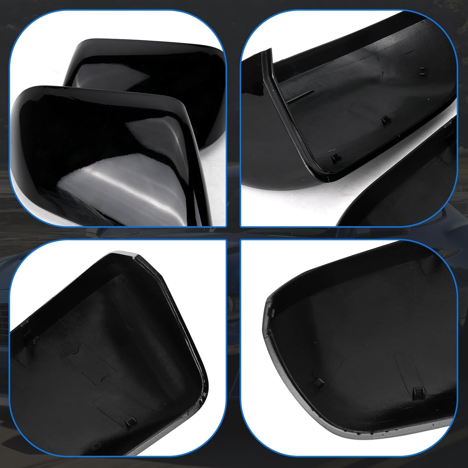 Spiegelkappen Glanzend Zwart Ford Mustang (2015-24) - 34% Korting