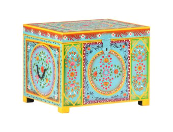 vidaXL Handgeschilderde Opbergbox Mangohout - 70% Korting!