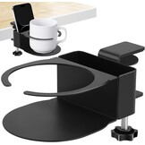 2-in-1 Bureau Bekerhouder & Telefoonstandaard - Zwart - 27% Korting