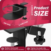 2-in-1 Bureau Bekerhouder & Telefoonstandaard - Zwart - 27% Korting