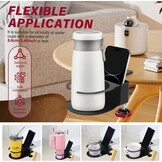 2-in-1 Bureau Bekerhouder & Telefoonstandaard - Zwart - 27% Korting