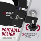 2-in-1 Bureau Bekerhouder & Telefoonstandaard - Zwart - 27% Korting