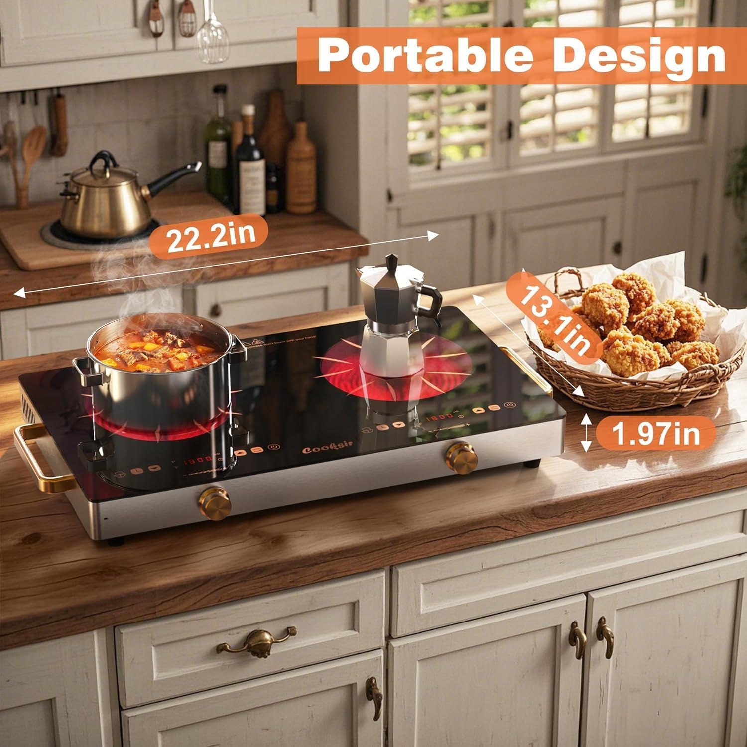 Cooksir Keramische Kookplaat 2 Zones - 30% Korting!