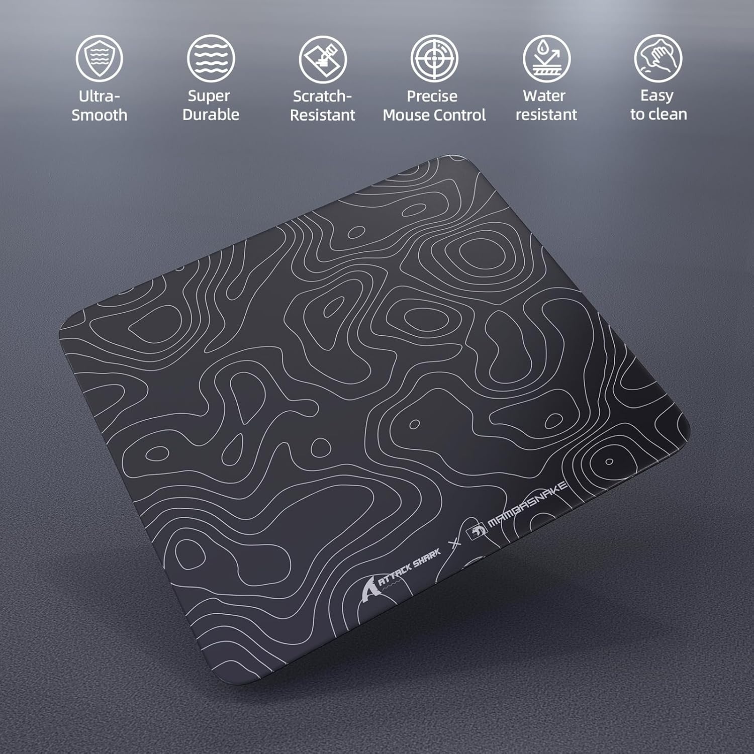 ATTACK SHARK Glazen Gaming Muismat (45x40cm) - 29% Korting