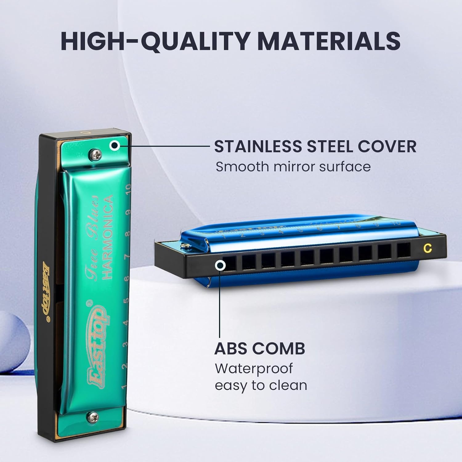 Easttop 10-Gats Blues Harmonica Set - 7 Tonen | 34% Korting