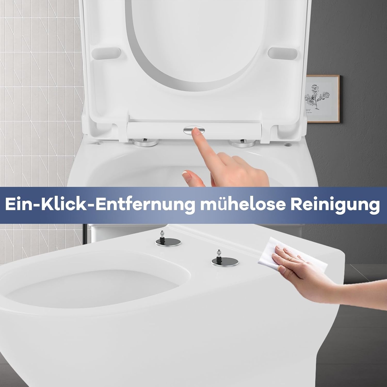 IDEALHOUSE D-vorm Toiletzitting Soft Close - 33% Korting