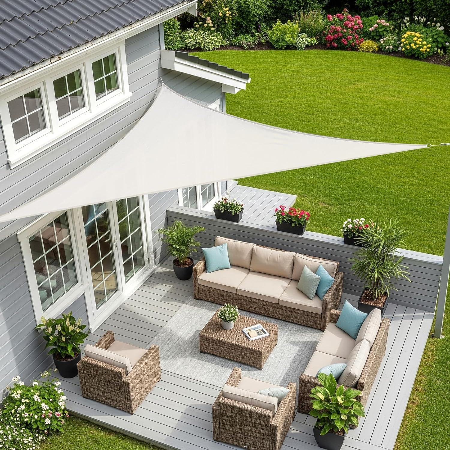 Sunnylaxx Zonnezeil Driehoek Crema 33% Korting