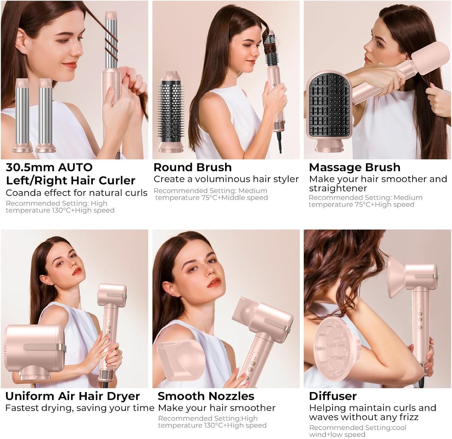 UKLISS Airstyler 7-in-1 Haardroger met Korting