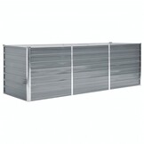 Verhoogde Plantenbak 240x80x77cm Grijs Gegalvaniseerd Staal - 54% Korting!