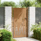 vidaXL Poort Cortenstaal 105x180cm - Grasontwerp (35% Korting)