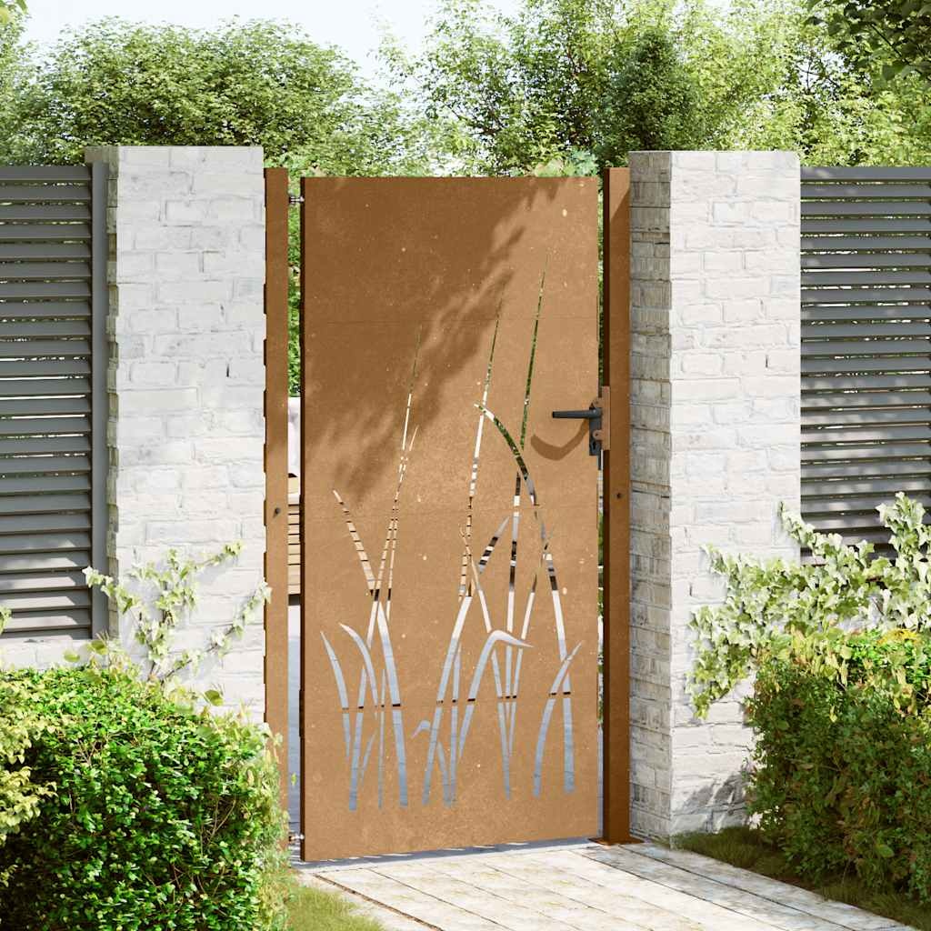 vidaXL Poort Cortenstaal 105x180cm - Grasontwerp (35% Korting)