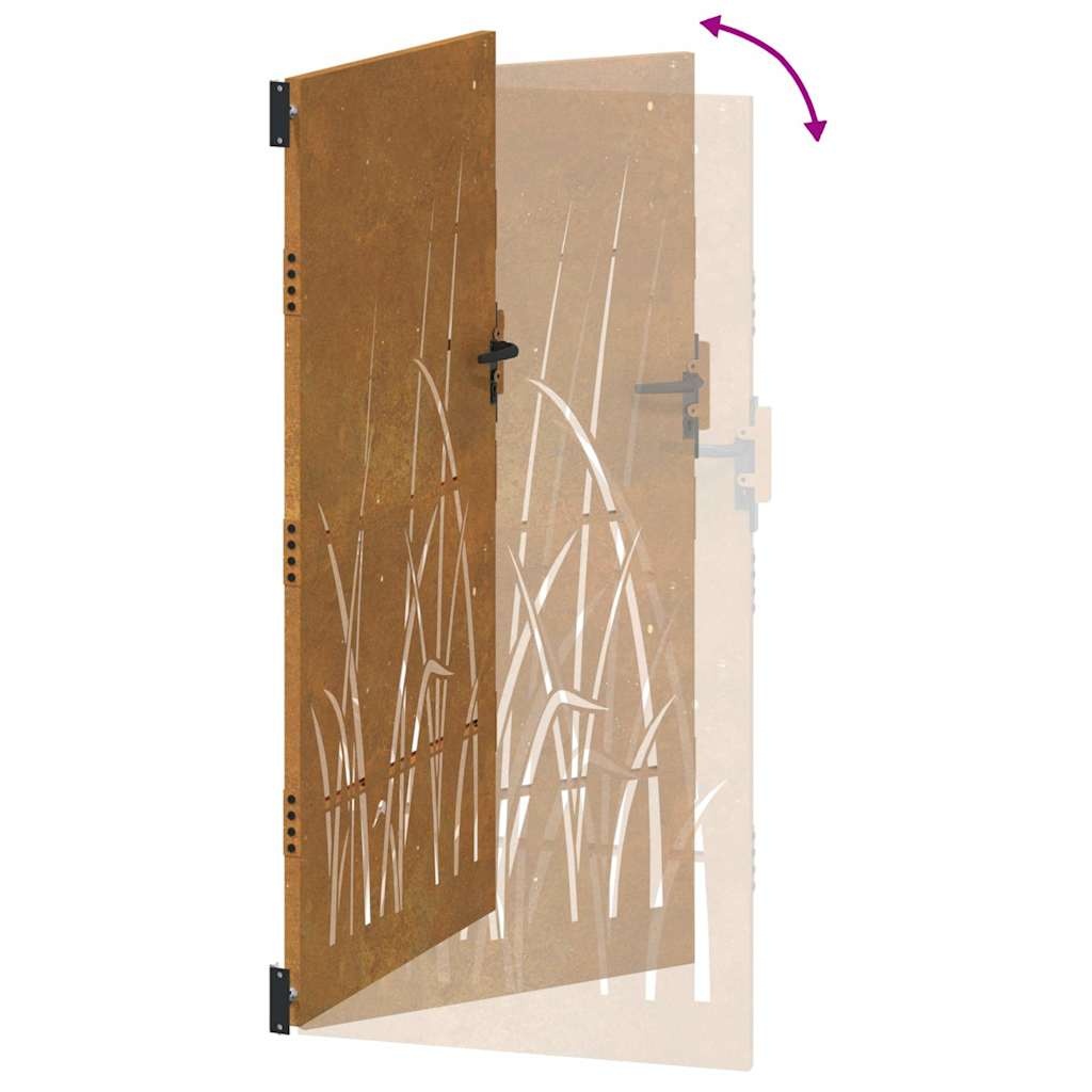 vidaXL Poort Cortenstaal 105x180cm - Grasontwerp (35% Korting)