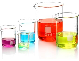 5 stuks QWORK glazen maatbekers | 25-500ml | Laboratorium & Keuken | -27%