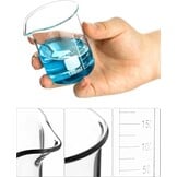 5 stuks QWORK glazen maatbekers | 25-500ml | Laboratorium & Keuken | -27%