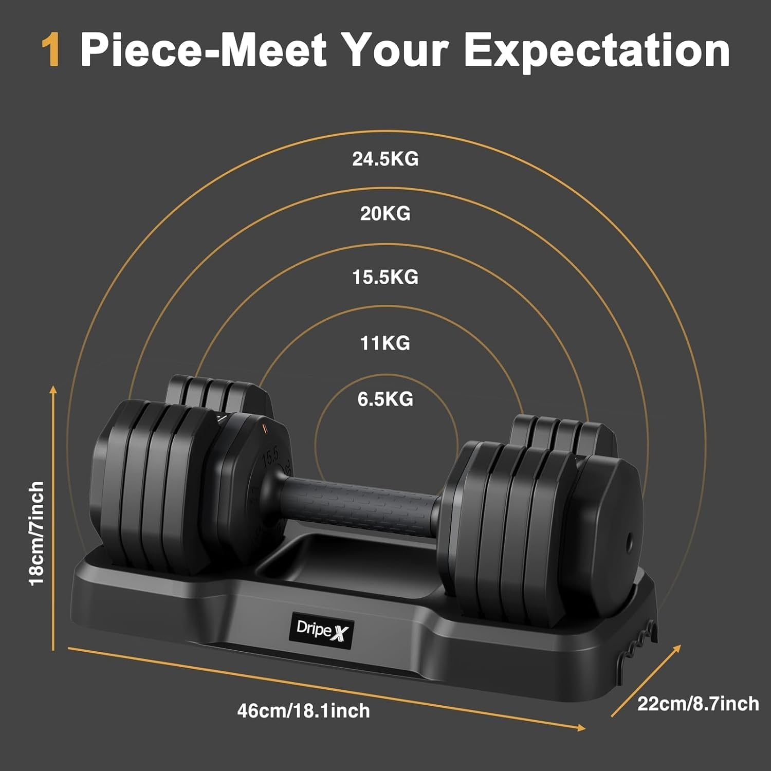Dripex Verstelbare Halterset (25 kg) - 34% Korting!