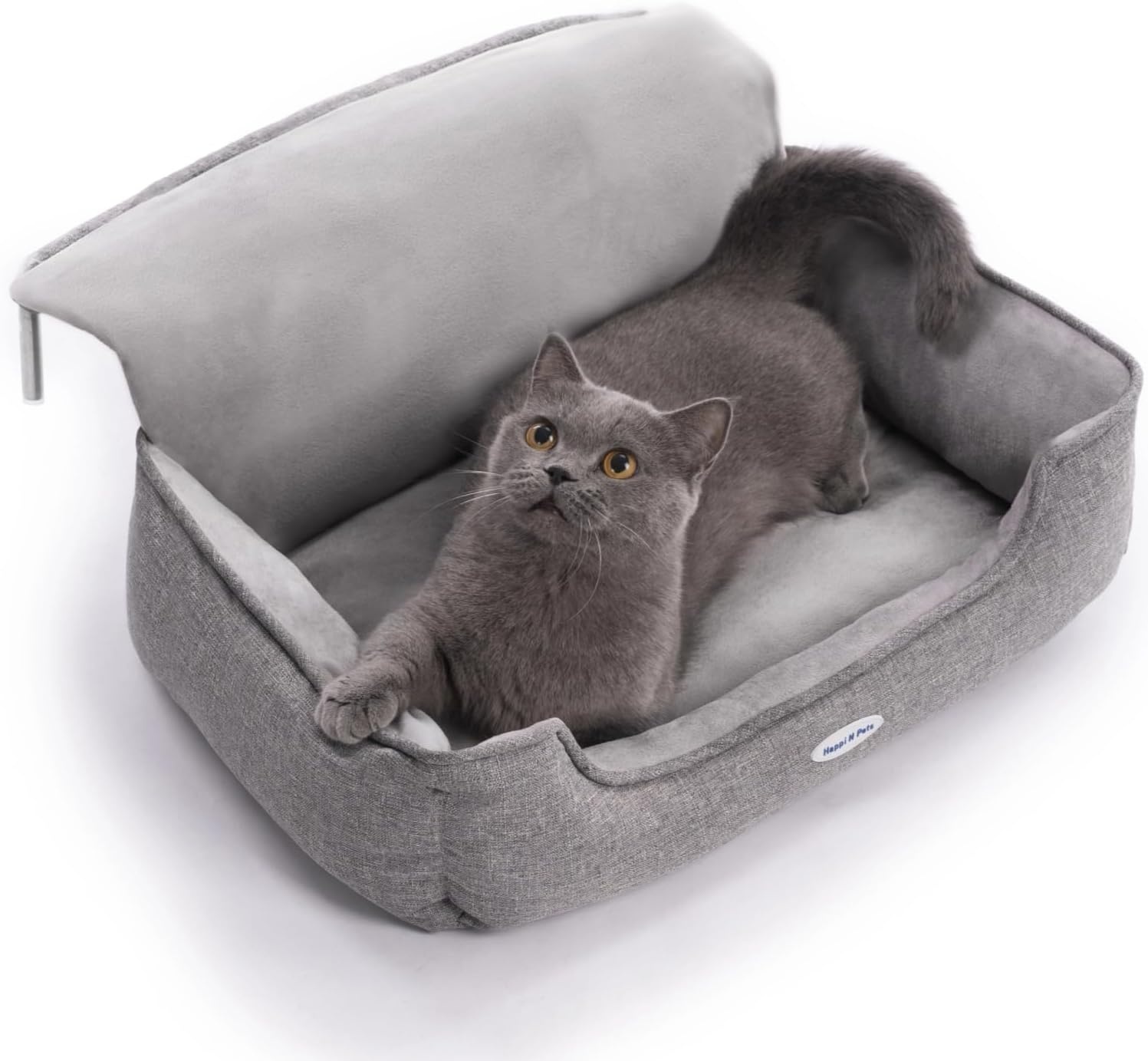 Happi N Pets Verwarmd Kattenbed - Grijs (33% Korting)