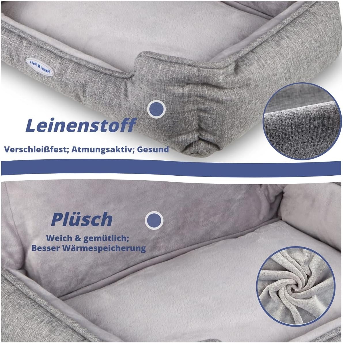 Happi N Pets Verwarmd Kattenbed - Grijs (33% Korting)