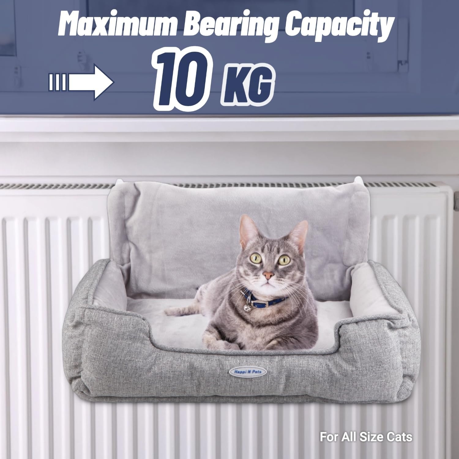 Happi N Pets Verwarmd Kattenbed - Grijs (33% Korting)