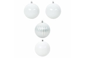 vidaXL Kerstbal Set Wit - 4 Stuks | 72% Korting