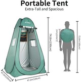 Pop-up douchetent, anti-uv voor buitenverandering, dressing, vissen, baden, opslag, camping, privacy-tent met venster, draagbare draagtas