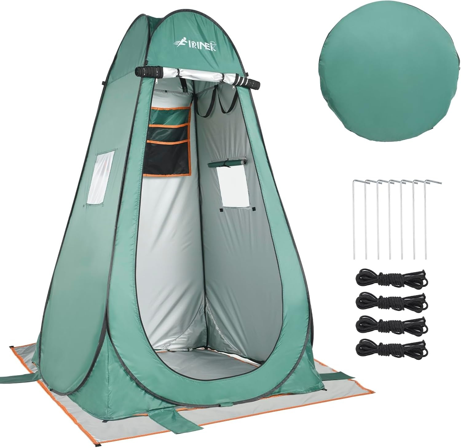 Pop-up douchetent, anti-uv voor buitenverandering, dressing, vissen, baden, opslag, camping, privacy-tent met venster, draagbare draagtas