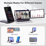 ELECROW Draagbare monitor, laptopscherm, uitbreiding 14 inch CrowView FHD 1920 x 1080 mini-monitor, compatibel met meerdere systemen en laptops van 13 inch - 16,5 inch