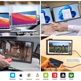 ELECROW Draagbare monitor, laptopscherm, uitbreiding 14 inch CrowView FHD 1920 x 1080 mini-monitor, compatibel met meerdere systemen en laptops van 13 inch - 16,5 inch