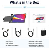 ELECROW Draagbare monitor, laptopscherm, uitbreiding 14 inch CrowView FHD 1920 x 1080 mini-monitor, compatibel met meerdere systemen en laptops van 13 inch - 16,5 inch