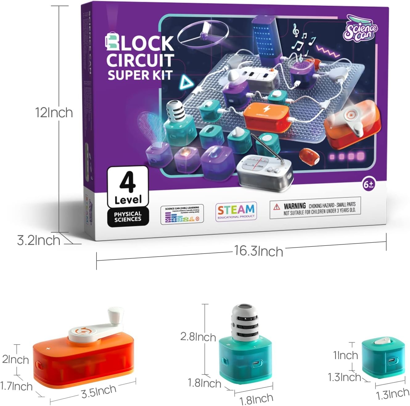 Science Can Elektronica Circuits Kit voor Kinderen met Bouwstenen, Elektronica Exploratie Kit met 80 Experimenten, Educatief STEM Speelgoed Wetenschap Kits voor 8 9 10 Jaar Oude Meisjes Jongens Gift