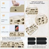 TWO STONES Hangboard rotsklimmen hangplank met optrekstang, inclusief kannen, knijpen, zakken, randen en hellingen voor rotsklimmen training