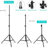 GEEKOTO Softbox set fotostudio 50 x 70 cm, continu licht studiolampset met 2 softboxlampen E27 85 W 5500 K, 2 m volledig verstelbare lichtstatieven voor studio-portretten, productfotografie