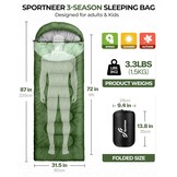 Sportneer Kampeerslaapzak voor Kinderen en Volwassenen, Waterdicht en Compact