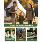 Sportneer Kampeerslaapzak voor Kinderen en Volwassenen, Waterdicht en Compact