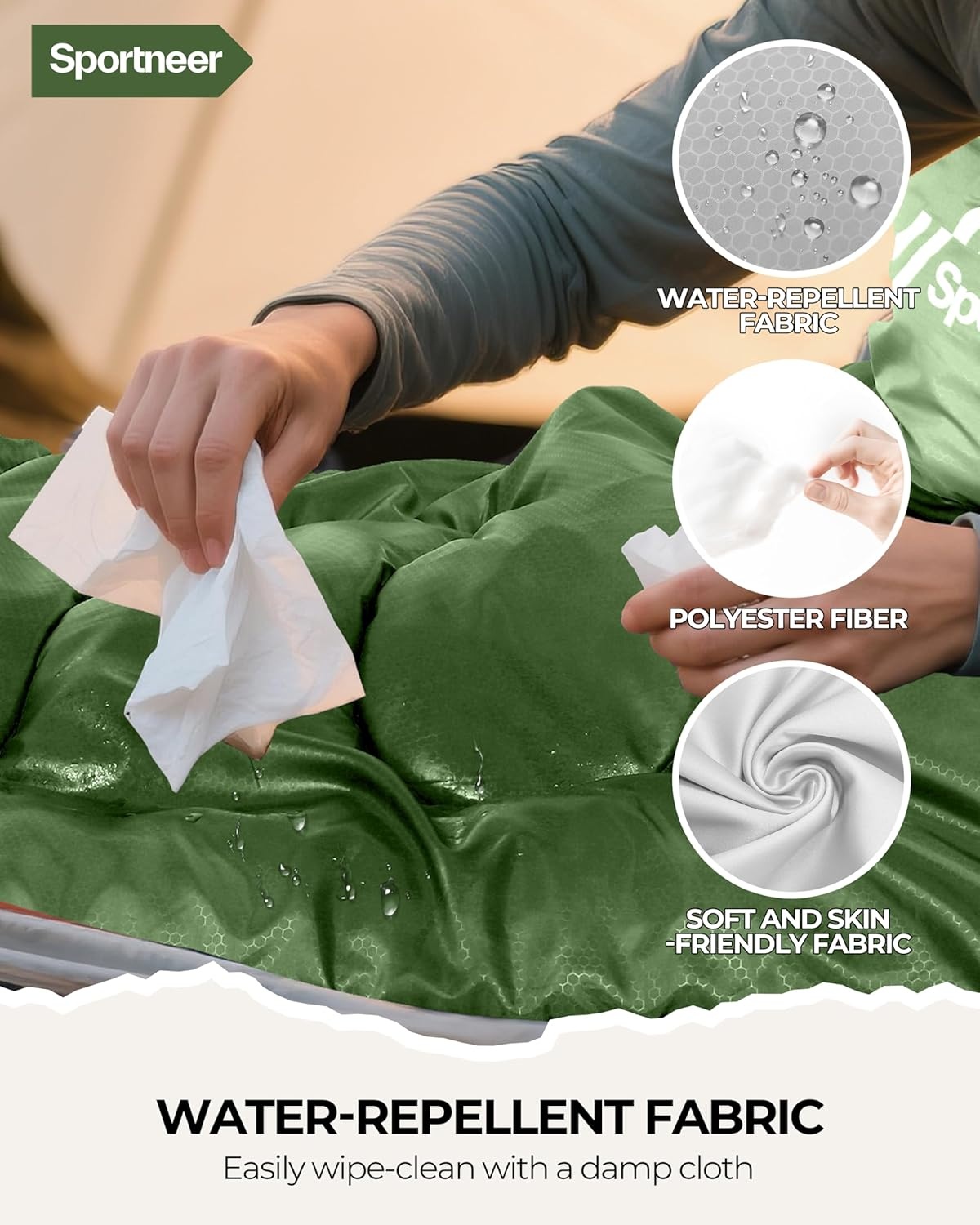 Sportneer Kampeerslaapzak voor Kinderen en Volwassenen, Waterdicht en Compact