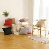 EMEMA Kleine granulaire kussenslopen voor decoratieve kussens, zacht, vierkant, voor zetel en bed, polyestermix, modern en elegant, slaapkamer, woonkamer, 2 stuks, 60 x 60 cm, melkwit