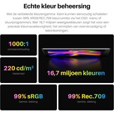 HUION Kamvas Pro 16 V2 grafisch tablet met display, 15,6 inch volledig gelamineerd AG-glas, 16384 pendruk, 99% sRGB-afdekking, Smart Touch Bar en 6-toetsen kunsttablet, werkt met Windows, Mac