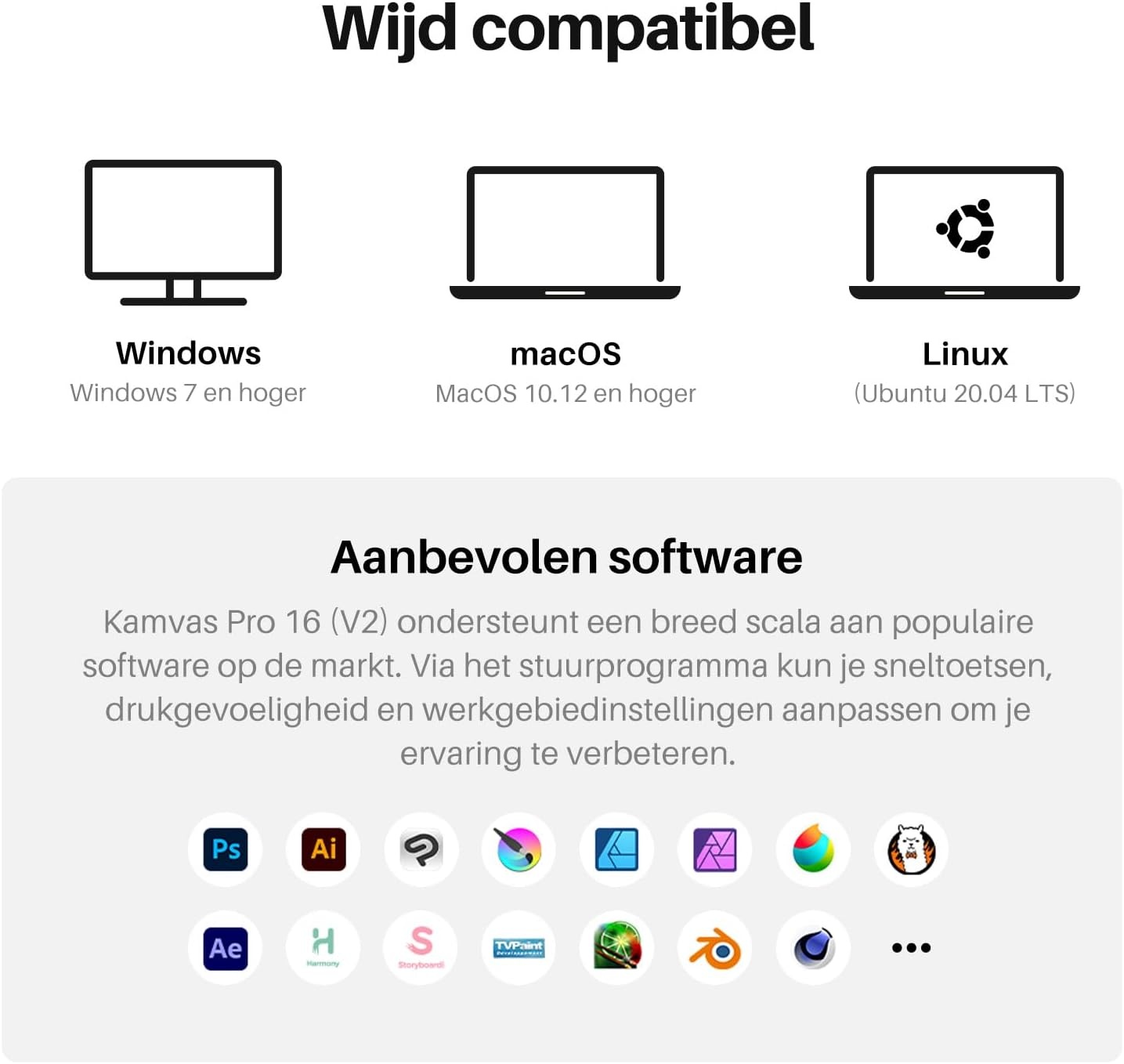 HUION Kamvas Pro 16 V2 grafisch tablet met display, 15,6 inch volledig gelamineerd AG-glas, 16384 pendruk, 99% sRGB-afdekking, Smart Touch Bar en 6-toetsen kunsttablet, werkt met Windows, Mac