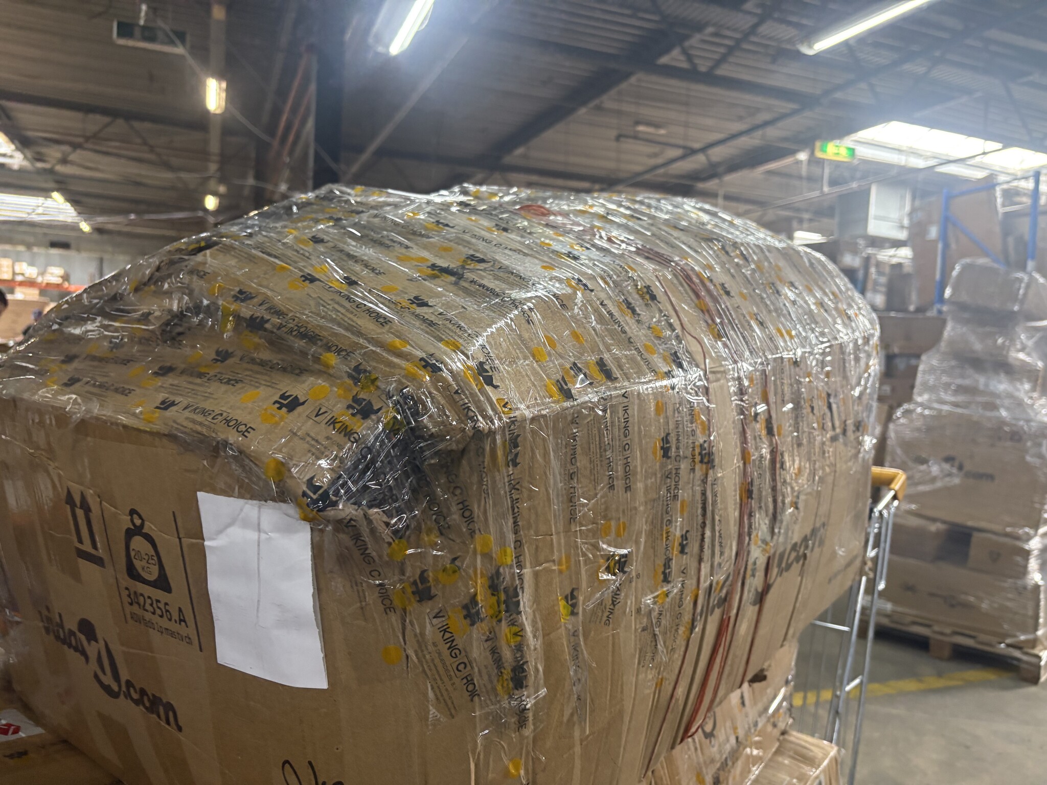 vidaXL Massagestoel stof donkerbruin