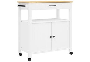 vidaXL Keukentrolley MONZA 84x40x90 cm massief grenenhout