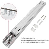 LEBEXY XY Life Kledinghaken, inklapbaar, voor buiten, klaphaak, wasventilator, wandhaak, kledingrek, garderobehaken voor hoeken, balkon, wasdroger, B