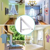 LEBEXY XY Life Kledinghaken, inklapbaar, voor buiten, klaphaak, wasventilator, wandhaak, kledingrek, garderobehaken voor hoeken, balkon, wasdroger, B