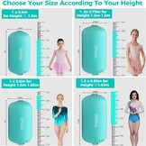 Opblaasbare Air Roll Air Barrel, gymnastiekmat met pomp, gymnastiekmat voor thuis, taekwondo, yoga, gym, fitness