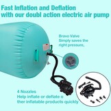 Opblaasbare Air Roll Air Barrel, gymnastiekmat met pomp, gymnastiekmat voor thuis, taekwondo, yoga, gym, fitness