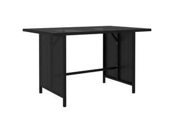 vidaXL Tuintafel Poly Rattan Zwart - 34% Korting