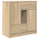 vidaXL Dressoir met lades deuren 70,5x34x74,5 cm sonoma eikenkleurig