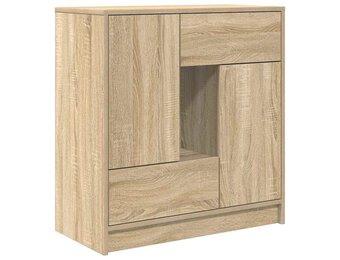 vidaXL Dressoir met lades deuren 70,5x34x74,5 cm sonoma eikenkleurig