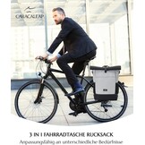 3-in-1 Fietstas voor Bagagedrager - Waterafstotend Rugzak en Bagagedragertas Achter Met Schoenenvak - Voor Dames en Heren, Grijs