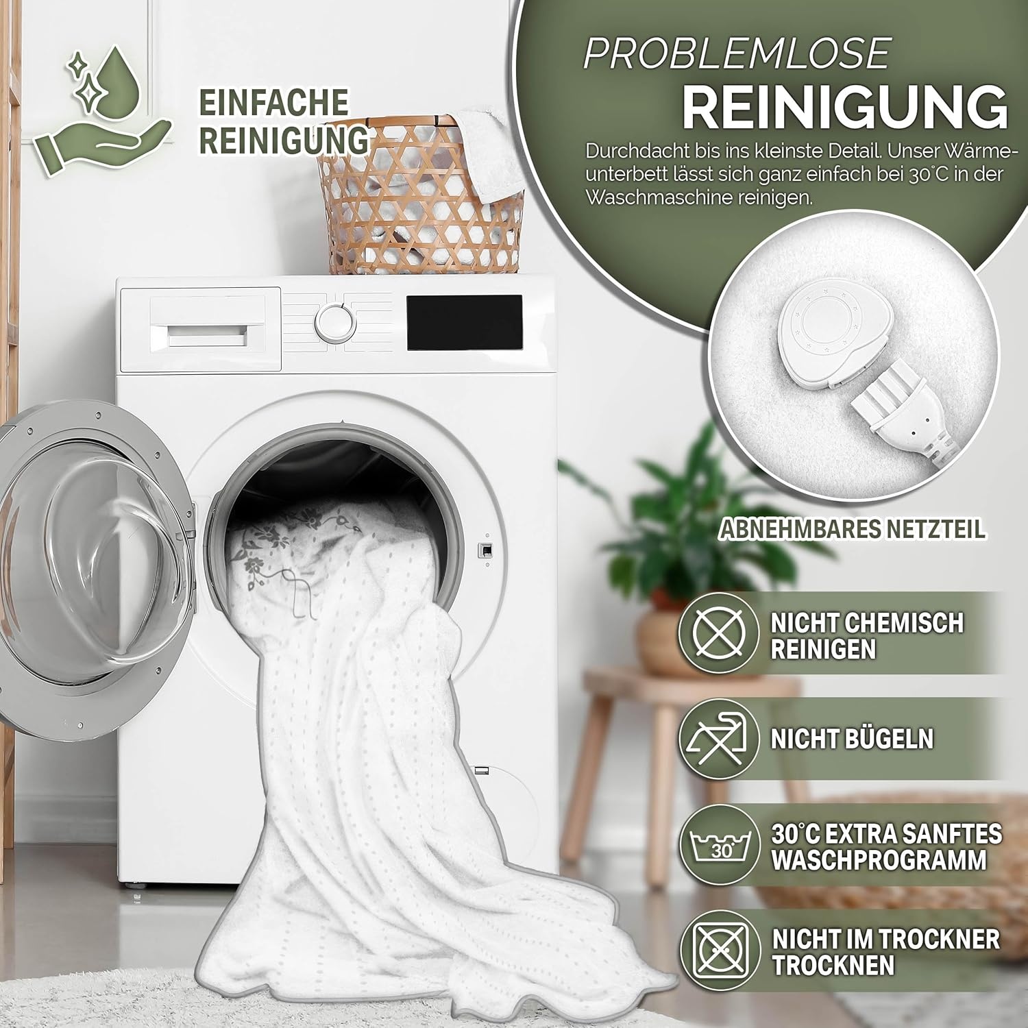 warmteonderbed van 150 x 80 cm met automatische uitschakeling, elektrisch deken met 3 temperatuurniveaus, warmteonderdeken voor op het bed, warmtedeken van zacht fleece